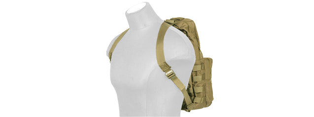 Lancer Tactical 1000D Nylon Airsoft Molle Hydration Backpack (Color: Khaki) Airsoft Gun Accessories