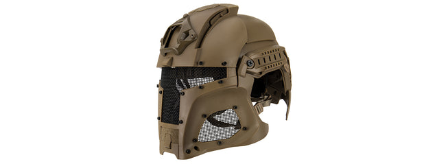 Interstellar Battle Trooper Full Face Airsoft Helmet (TAN) Airsoft Gun / Accessories