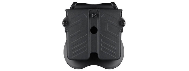 Cytac Hard Shell Universal Double Magazine Pouch (Color: Black)