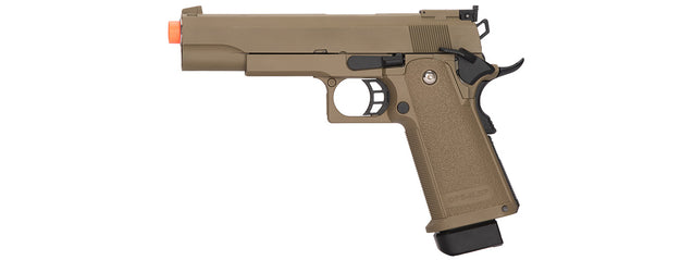 Golden Eagle IMF 3304 OPS-M.RP 1911A1 Single Stack Semi-Auto GBB Metal Pistol, De