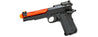 Golden Eagle 3363 1911 Gas Blowback Pistol w/ Open Slide (Color: Black / Red Barrel) Airsoft Gun Pistol