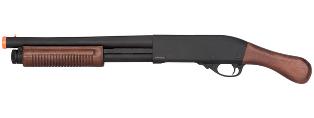 Golden Eagle M870 3/6-Shot Pump Action Gas Airsoft Shotgun [Sawed-Off] (WOOD) Airsoft Gun Rifles