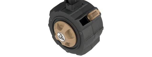 HD-001 HFC Hd Drum Magazine For Airsoft Gbb G-Series (Black / Brown)