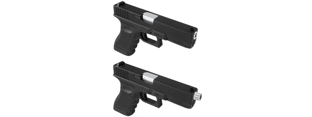 Laylax 2 Way Fixed Non-Recoiling Outer Barrel for Umarex Glock 17 Gen 4 (Color: Silver)