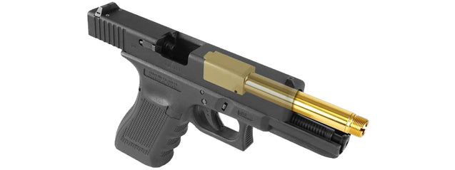 Laylax 2 Way Fixed Non-Recoiling Outer Barrel for Umarex Glock 17 Gen 4 (Color: Gold)