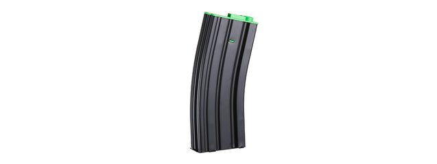 Lancer Tactical Metal Gen 2 120 Round Mid Capacity Airsoft Magazine for M4/M16 (Color: Black & Green)