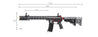 Lancer Tactical Gen 3 M4 SPR Interceptor Airsoft AEG Rifle Gun with Red Accents (Color: Black)