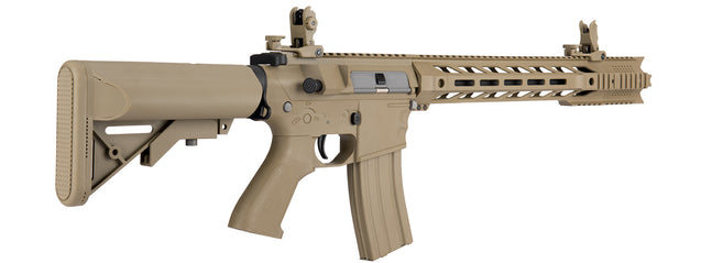 Lancer Tactical Airsoft Rifle Gun M4 SPR "Interceptor" 370 - 390 FPS / 330 - 350 FPS GEN 2 AEG - TAN - high/Low