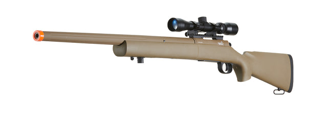 Lancer Tactical High FPS M24 Bolt Action Spring Powered Sniper Rifle w/ Scope (Color: Tan)