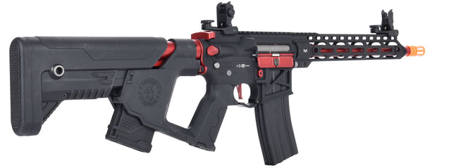 Lancer Tactical Airsoft Gun 330 - 350 FPS Enforcer BLACKBIRD Skeleton AEG - BLACK/RED