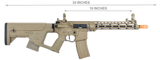 Lancer Tactical Airsoft Gun 370 - 395 FPS Enforcer BLACKBIRD AEG Rifle w/ Alpha Stock - TAN