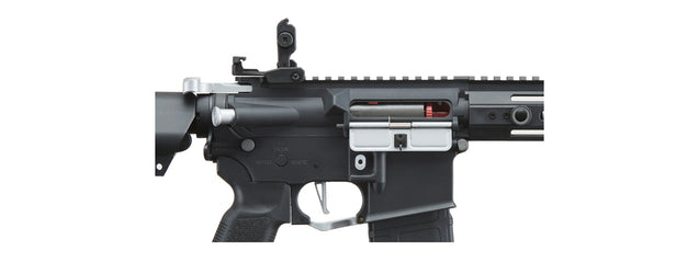 Lancer Tactical Gen 2 Hellion M-LOK 7" Airsoft M4 AEG (Color: Black & Silver)