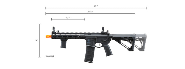 Lancer Tactical Gen 3 Hellion M-LOK 10" Airsoft M4 AEG with Delta Stock (Color: Black)