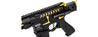 Airsoft Gun Lancer Tactical Enforcer Gen 2 Battle Hawk 4" PDW AEG (Color: Black / Gold)