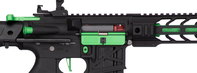 Lancer Tactical ProLine Battle Hawk 7" PDW Skeleton AEG [HIGH FPS] (BLACK/GREEN)