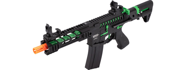 Lancer Tactical ProLine Battle Hawk 7" PDW Skeleton AEG [HIGH FPS] (BLACK/GREEN)