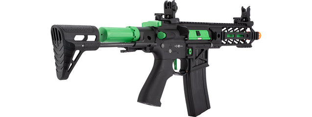 Lancer Tactical ProLine Battle Hawk 7" PDW Skeleton AEG [HIGH FPS] (BLACK/GREEN)