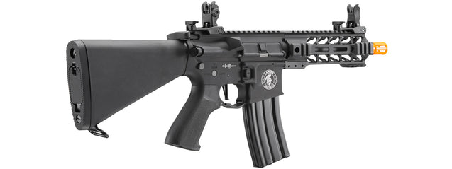 Airsoft Gun Lancer Tactical Proline 7" M-LOK Battle Hawk Airsoft AEG w/ Stubby Stock (Color: Black)