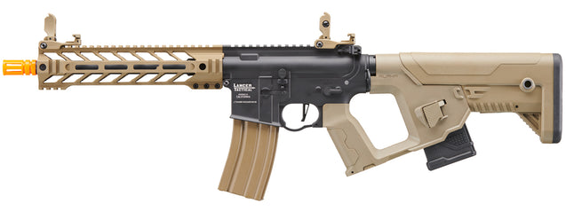 Airsoft Gun Lancer Tactical Two-Tone Enforcer Battle Hawk Airsoft AEG w/ Alpha Stock (Color: Black / Tan)