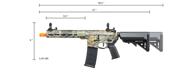 Lancer Tactical Viking 10" M-LOK Proline Series M4 Airsoft Rifle w/ Crane Stock (Color: Real Tree Licensed Camo)