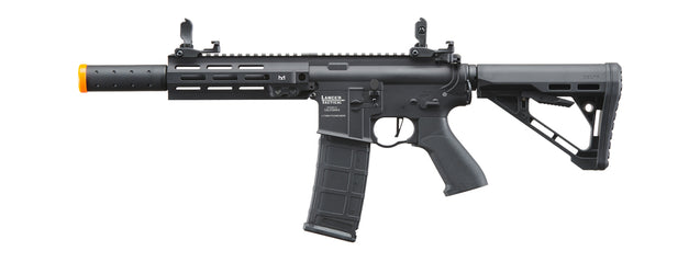 Lancer Tactical Blazer 7" M-LOK Proline Series M4 Airsoft Rifle w/ Delta Stock & Mock Suppressor (Color: Black)