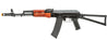 Airsoft Gun Lancer Tactical AK-Series AK-74N AEG Airsoft Rifle w/ Skeleton Folding Stock (Real Wood Furniture)