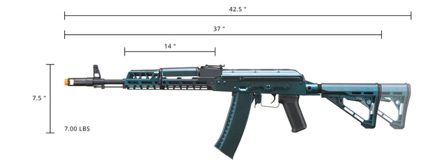 Lancer Tactical AK74 Full Metal Rifle w/ 10.5 inch M-LOK Handguard (Cerakote Color: Stringray)