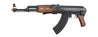 Lancer Tactical AK47 Airsoft AEG Rifle w/ Folding Stock, Battery & Charger (Color: Black / Faux Wood)