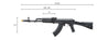 Lancer Tactical x Kalashnikov USA Licensed KR-103 Airsoft AEG Rifle with Folding Stock (Color: Black)