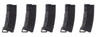 Lancer Tactical 130 Round High Speed Mid-Cap Magazine Pack of 5 (Black)