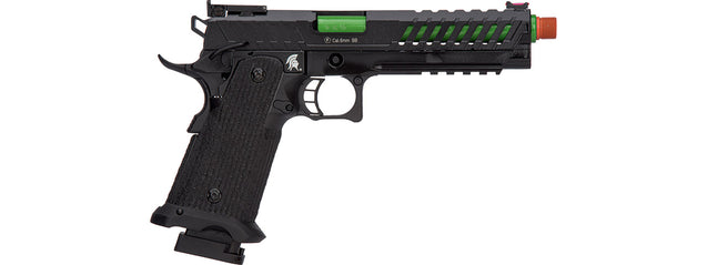 Lancer Tactical Knightshade Hi-Capa Gas Blowback Airsoft Pistol (Color: Black & Green)