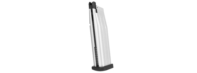 We Tech 28rd 4.3 Hi-Capa Gas Blowback GBB Airsoft Pistol Magazine (Silver)