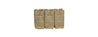 Vism Molle Triple M4/M16 Rifle Mag Pouch W/ Retention Straps - Tan