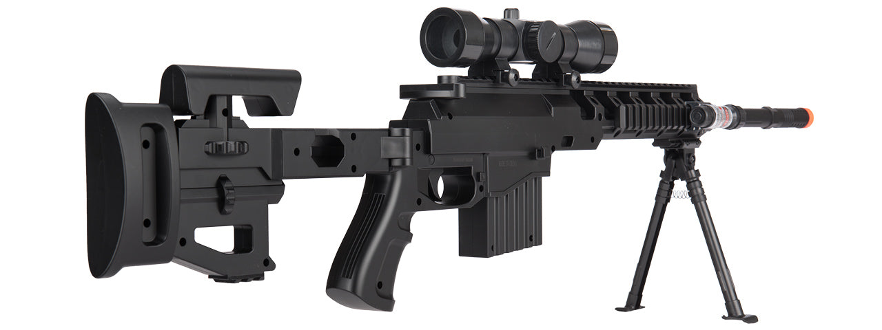 P1402 Fully Loaded Tactical Quad Ris Sniper Rifle (BLACK ...