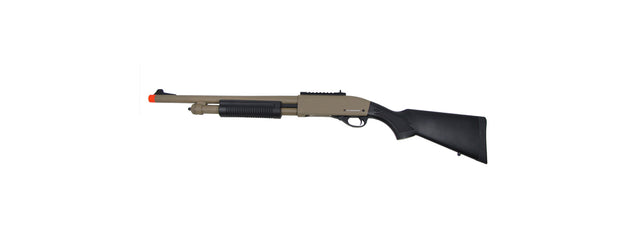 Golden Eagle M870 Tri-Burst Gas Pump Action Airsoft Shotgun - Tan