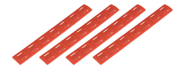 Ranger Armory Airsoft Gun 7-Section M-Lok Narrow Rail Panels, 4pc (Red)