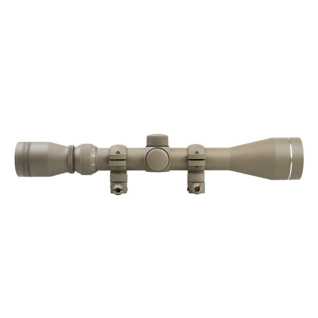 NcStar SFB3940BT Shooter I Series 3-9X40 P4 Scope/Weaver Rings, Tan