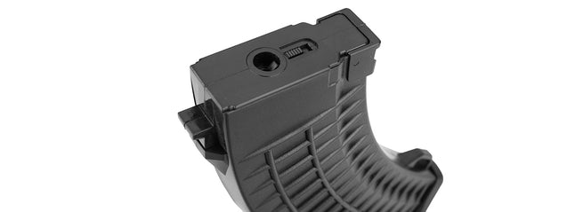 Sg-18B-B 110Rd Waffled Mid Capacity Ak47 Airsoft Aeg Magazine (Black) Airsoft Gun Accessories