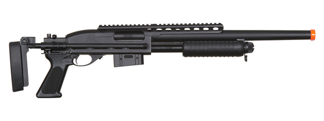 Airsoft Gun A&K Bravo Full Metal M870 Tactical Tac Shot Airsoft Shotgun (Color: Black)
