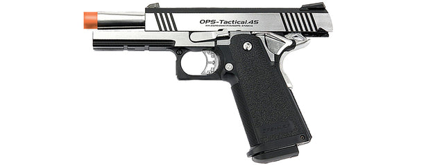 Tokyo Marui Dual Stainless Hi-Capa Custom Gas Blowback Airsoft Pistol (Silver)