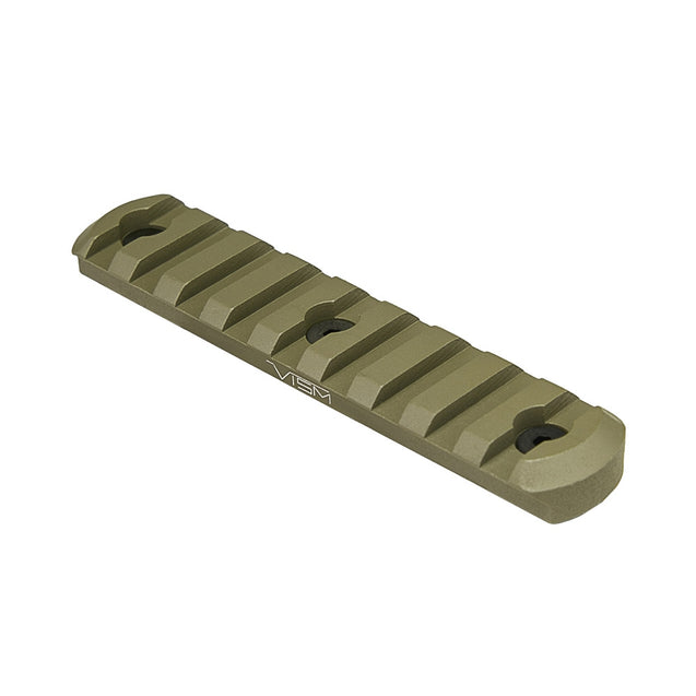 Tan Accessories M-LOK Accessory Weaver Picatinny Rail 9 Slots Aluminum Rounded