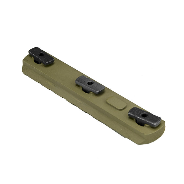 Tan Accessories M-LOK Accessory Weaver Picatinny Rail 9 Slots Aluminum Rounded