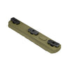 Tan Accessories M-LOK Accessory Weaver Picatinny Rail 9 Slots Aluminum Rounded