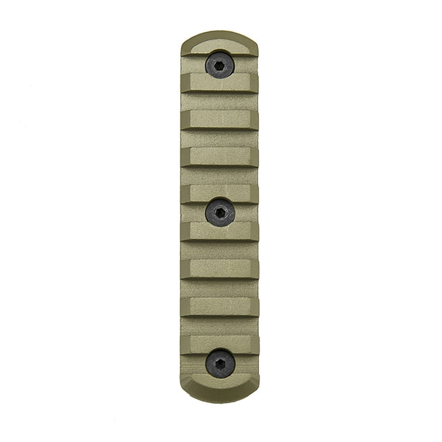 Tan Accessories M-LOK Accessory Weaver Picatinny Rail 9 Slots Aluminum Rounded