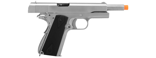 WE Tech 1911 MEU Airsoft Gas Blowback Pistol w/ Classic Grips (Silver)