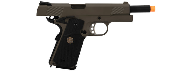 WE Tech 1911 Full Metal MEU Airsoft Gas Blowback Pistol (OD)