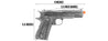 We Tech Full Metal Gas Blowback Floral Pattern 1911 (Silver)