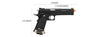 WE Tech 1911 Hi-Capa T-Rex Competition Gas Blowback Airsoft Pistol W/ Sight Mount & Top Ports [Tibetan Version] (Black / Silver)