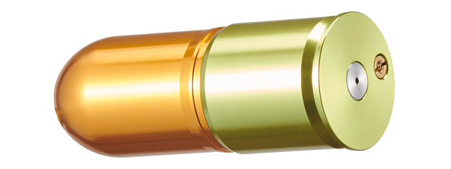 Lancer Tactical CNC Aluminum Airsoft 40mm Green Gas Grenade Shell (Color: Gold / Green)